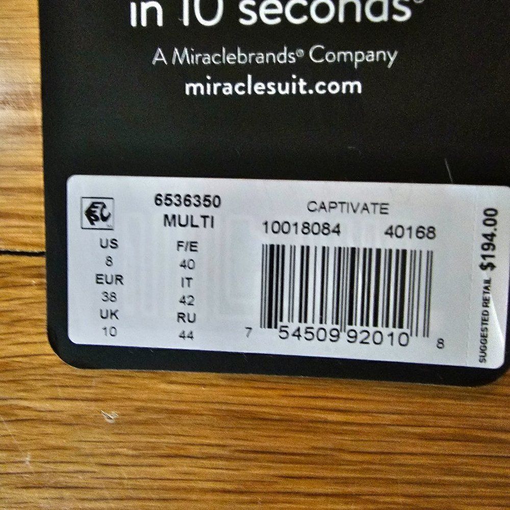 Miraclesuit Womens Danube Bleu Captivate Underwire One-Piece Swimsuit Size 8 - Picture 13 of 13